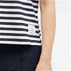 Thom Browne Men's Pocket Stripe T-Shirt in Navy