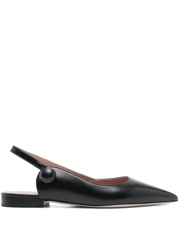 Photo: Malone Souliers Palmer 10 Flat Sling Back in Black