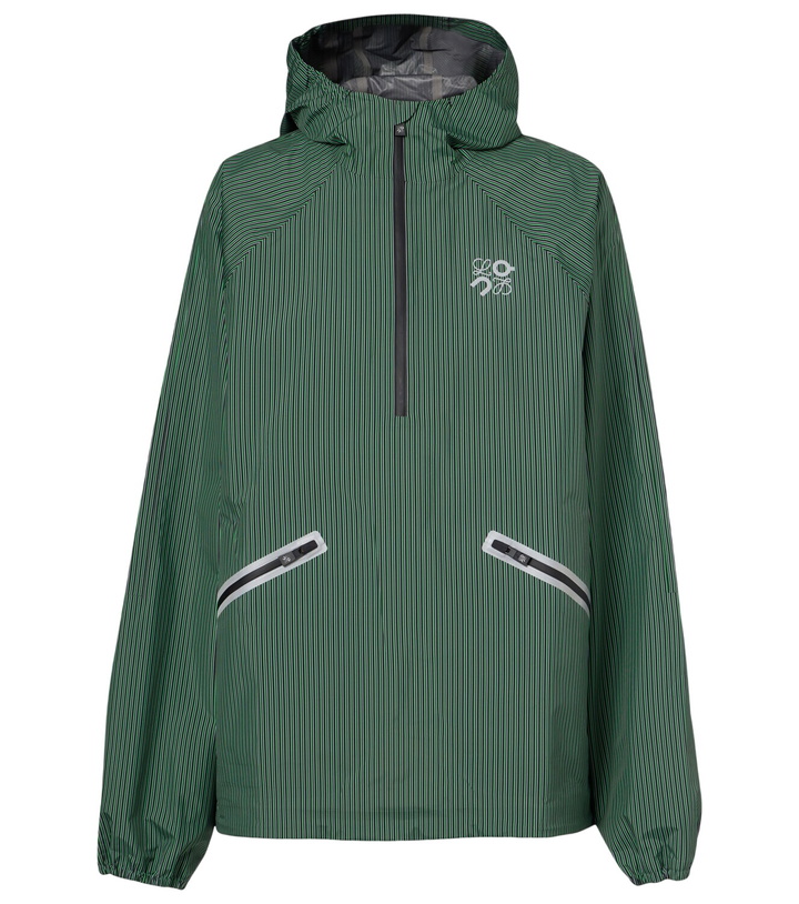 Photo: Loewe x On Storm striped half-zip jacket