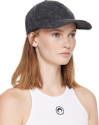 Marine Serre Gray Moon Laser Denim Baseball Cap
