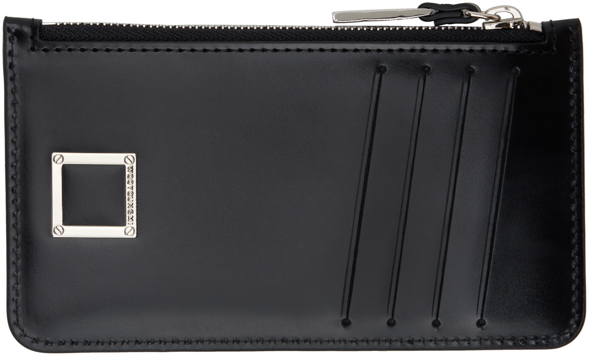 WOOYOUNGMI Black Leather Card Wallet