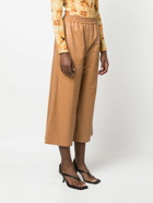 LOEWE - Cropped Wide-leg Leather Trousers
