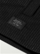 Saturdays NYC - Flores Metallic Pinstriped Felt Shirt Jacket - Black