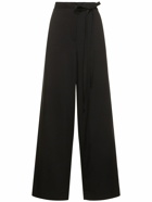 TOTEME Fluid Viscose & Linen Wide Pants