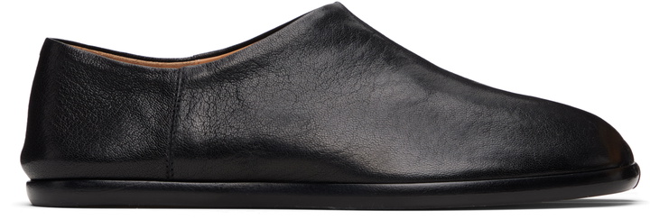 Photo: Maison Margiela Black Tabi Babouches Loafers