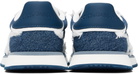 Dolce&Gabbana Blue Mixed-Material 'DG' Cushion Sneakers
