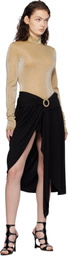 Lanvin Black Mélodie Wrap Midi Skirt