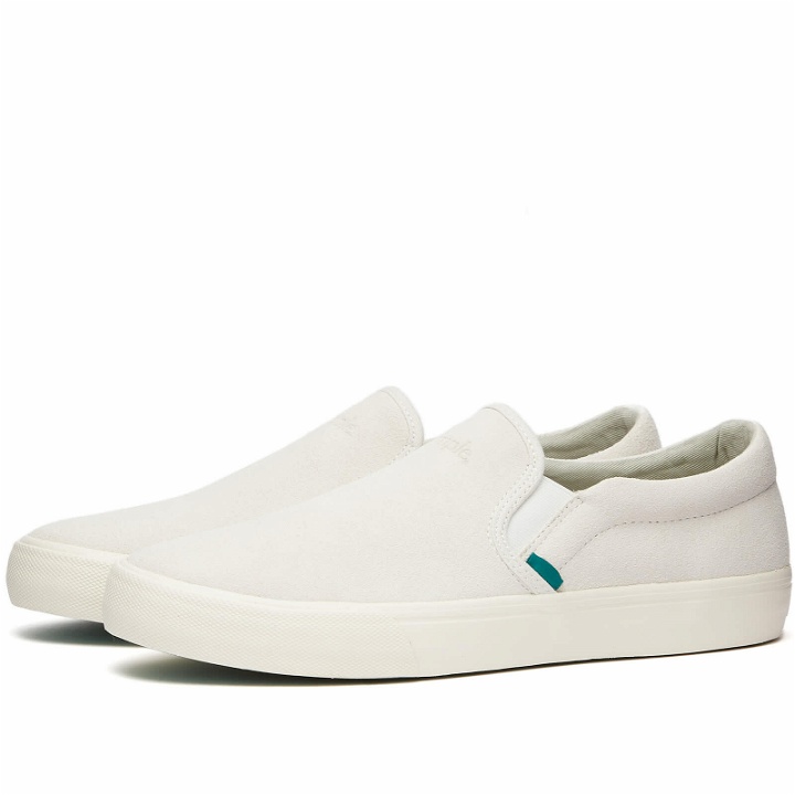 Photo: Simple Men's S1 Slip On Suede Sneakers in White