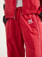 NAHMIAS - Straight-leg Logo-Embroidered Nylon Trousers - Red