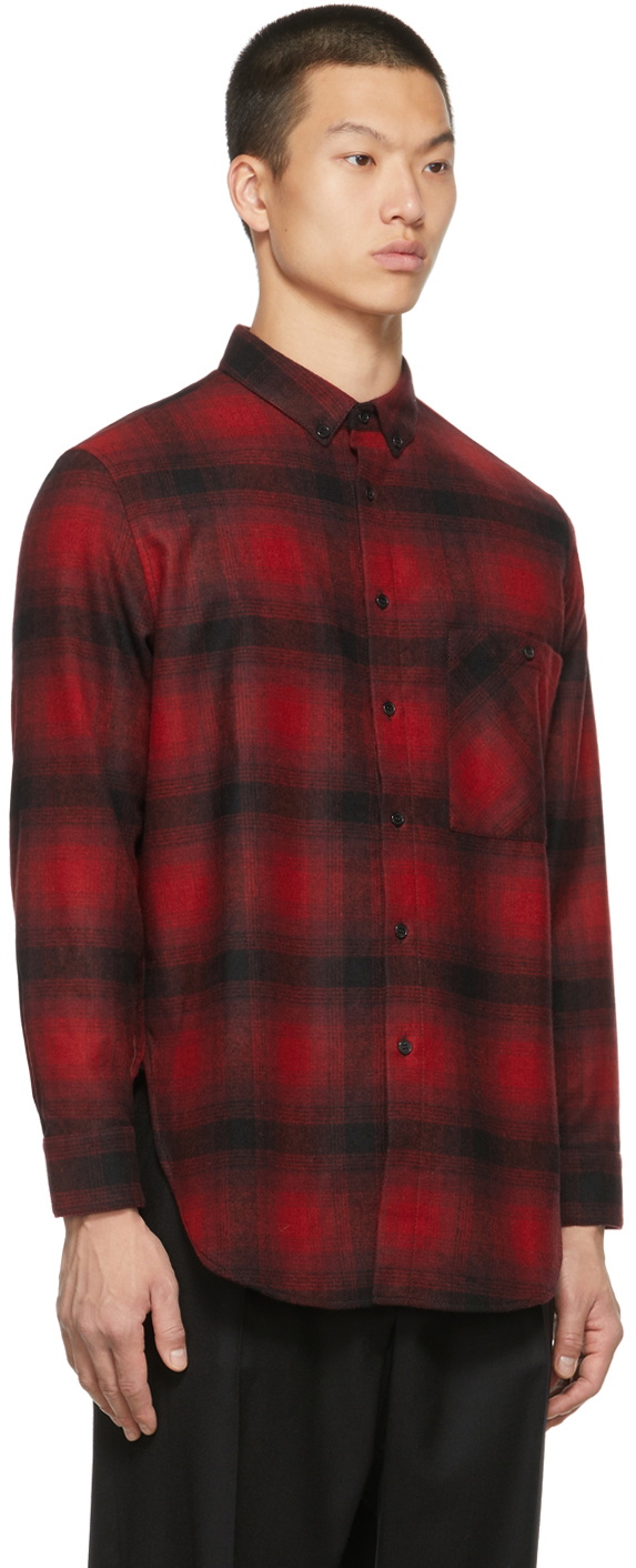 Saint Laurent Wool Flannel Check Shirt Saint Laurent