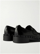 Valentino Garavani - Rockstud Leather Penny Loafers - Black