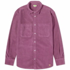 Armor-Lux Men's Corduroy Overshirt in Purple
