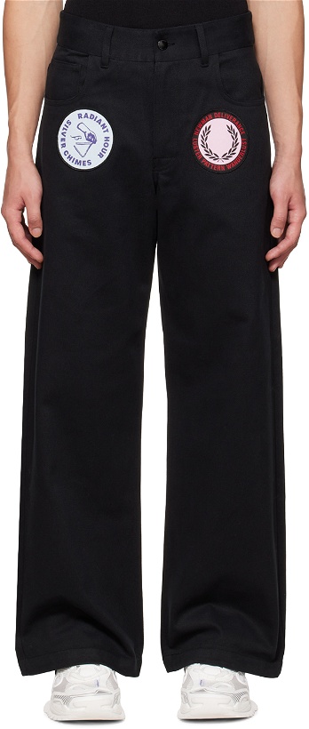 Photo: Raf Simons Black Fred Perry Patched Jeans