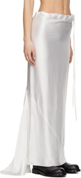 Ann Demeulemeester White Eveline Long Bias Maxi Skirt