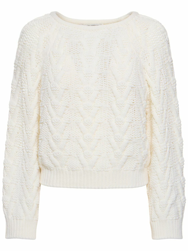 Photo: ALBERTA FERRETTI Wool Knit Crewneck Sweater