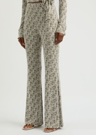 Diane Von Furstenberg Brooklyn Printed Jersey Trousers Khaki