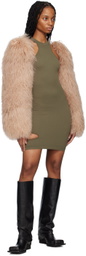 ANDREĀDAMO Green Cutout Minidress