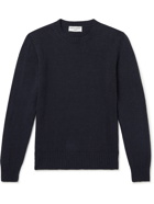 OFFICINE GÉNÉRALE - Marco Mélange Cotton and Linen-Blend Sweater - Blue