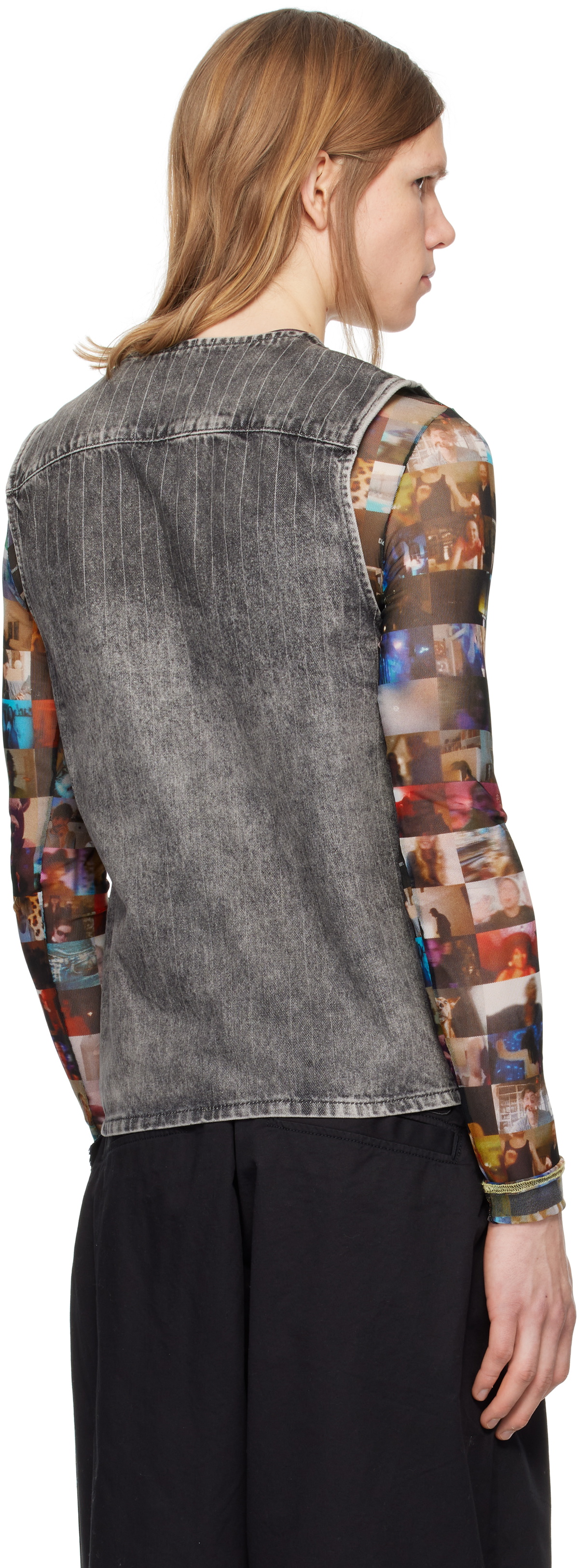 Diesel Gray D-Sund-S Denim Vest