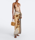 La DoubleJ Printed cotton beach cover-up