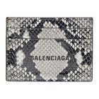 Balenciaga Black and White Snake Cash Card Holder