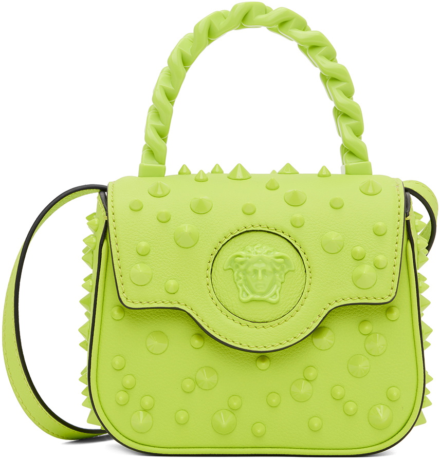 Versace Green Mini 'La Medusa' Spiked Bag Versace Versace Green Mini 'La Medusa' Spiked Bag Versace