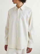 Studio Nicholson - View Striped Silk and Cotton-Blend Shirt - Neutrals