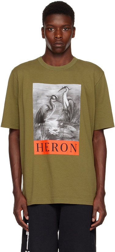 Photo: Heron Preston Green 'Heron BW' T-Shirt