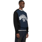 Andersson Bell Black & Navy Arch Logo Layered Sweatshirt