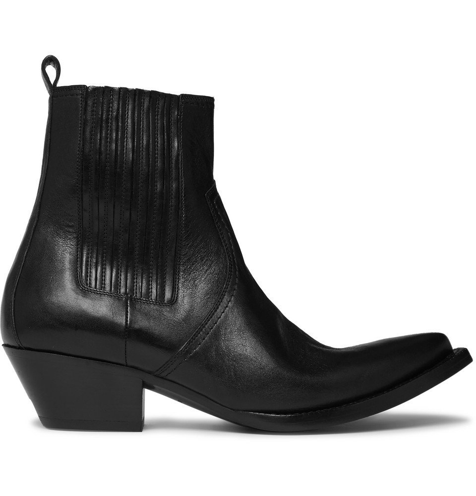 SAINT LAURENT - Lucas Leather Chelsea Boots - Black