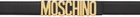 Moschino Black Leather Belt