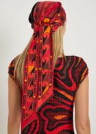 Pucci Printed Twill Triangle Scarf - Orange - One Size