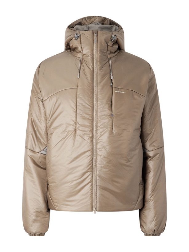 Photo: Portal - Biome Recycled-Ripstop Hooded Jacket - Brown