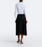 Fendi Silk lace midi skirt