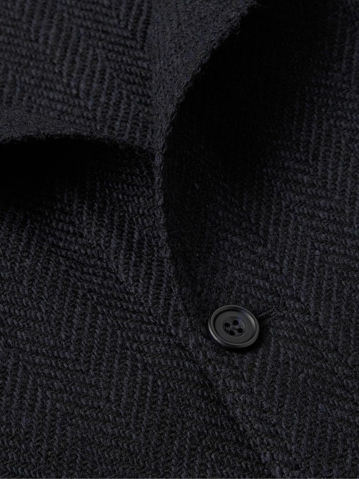 Anderson & Sheppard - Herringbone Wool Jacket - Blue