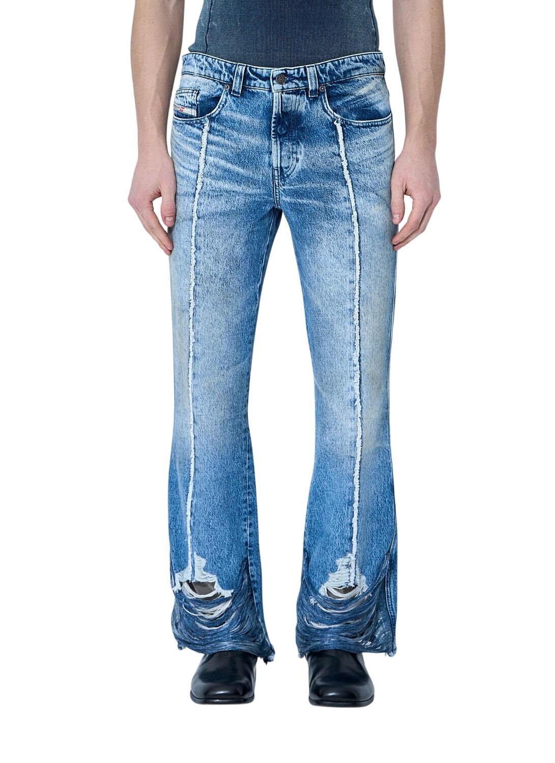 Diesel Relaxed Jeans - D-Fish - Jeans Mens in Blue Diesel