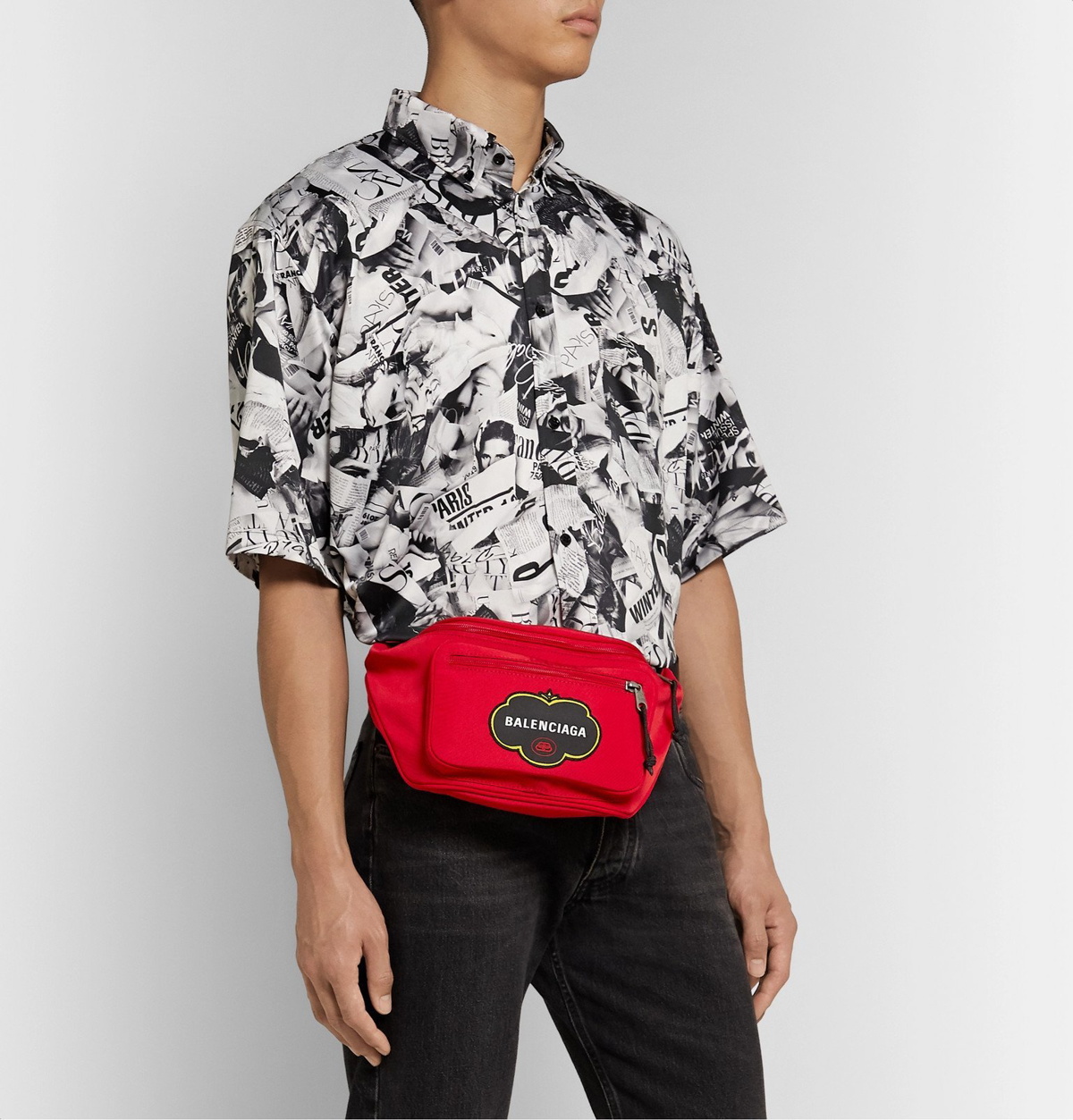 Red balenciaga best sale fanny pack