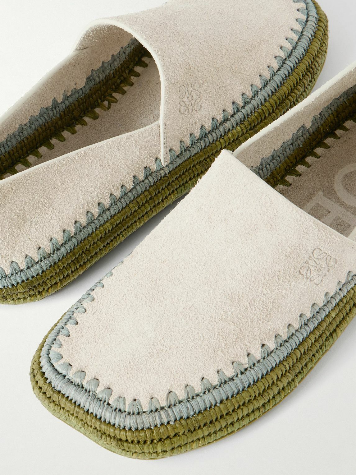 LOEWE - Paula's Ibiza Suede Espadrilles - Gray