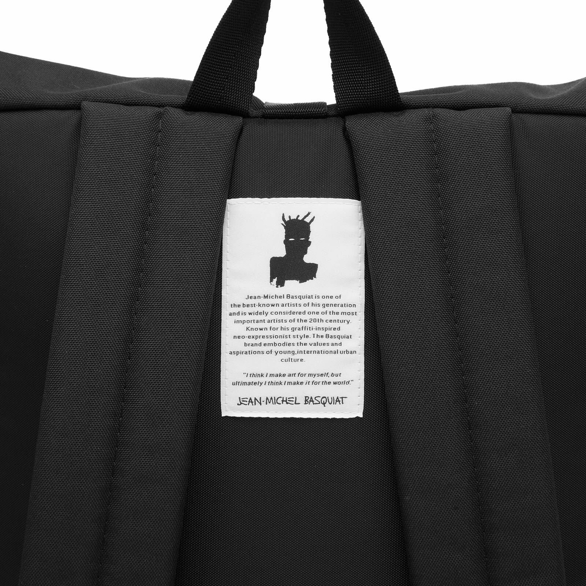 Eastpak x Basquiat Up Roll Backpack - Quotes in Black 