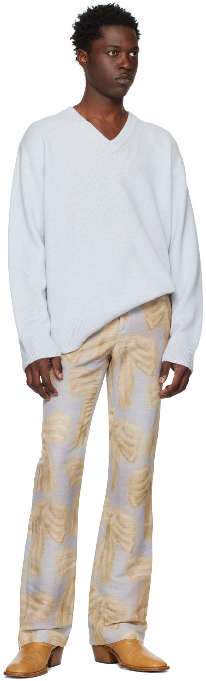 Acne Studios Blue V-Neck Sweater Acne Studios