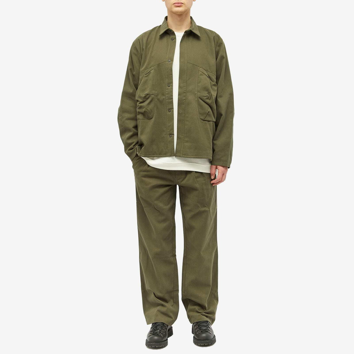 GR10K Men's Rescue Pocket Overshirt in Military Green GR10K