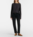The Row Adam suede loafers