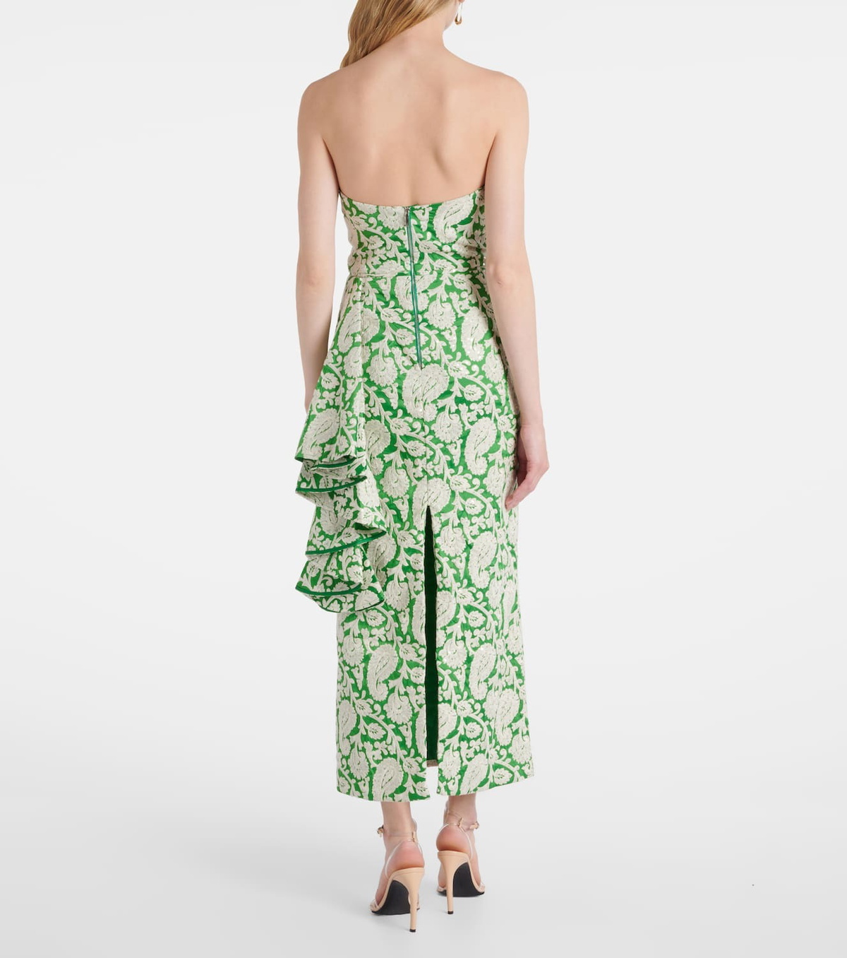 Johanna Ortiz Draped paisley midi dress