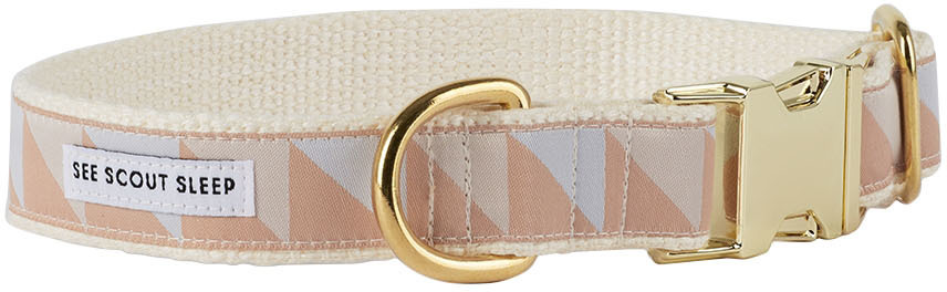 See Scout Sleep Beige & Off-White Medium Nice Grill Standard Collar