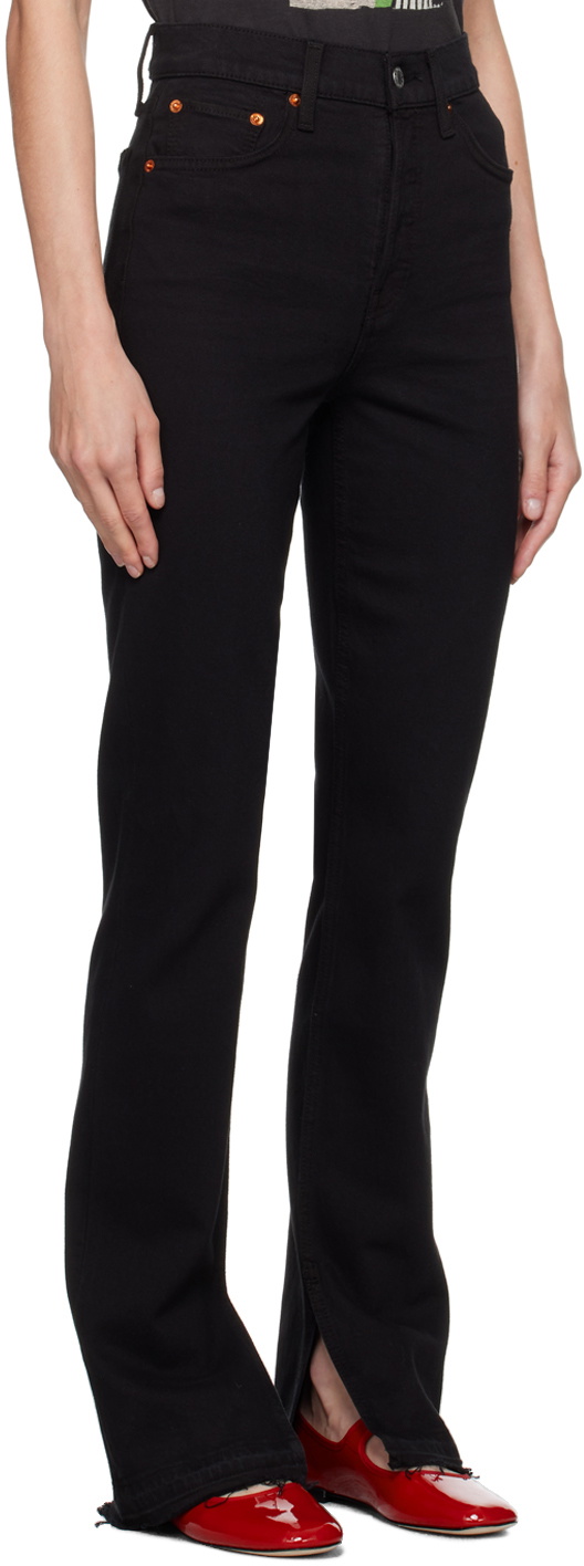 Re/Done Black Skinny Boot Jeans