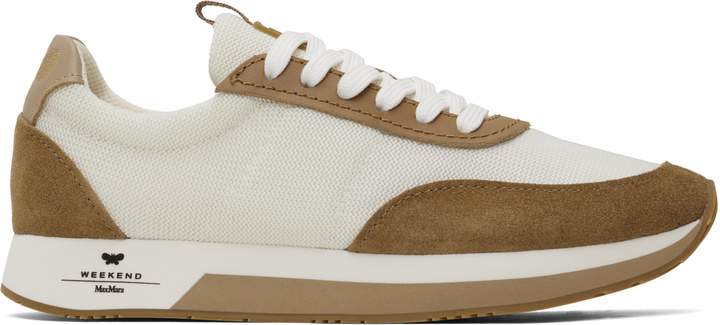 Photo: Weekend Max Mara Off-White & Tan Raro Sneakers