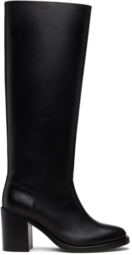 Photo: A.P.C. Black 'Les Bottes' Tall Boots