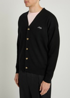 DRÔLE DE Monsieur Le Cardigan Drôle Embroidered Knit Cardigan Black