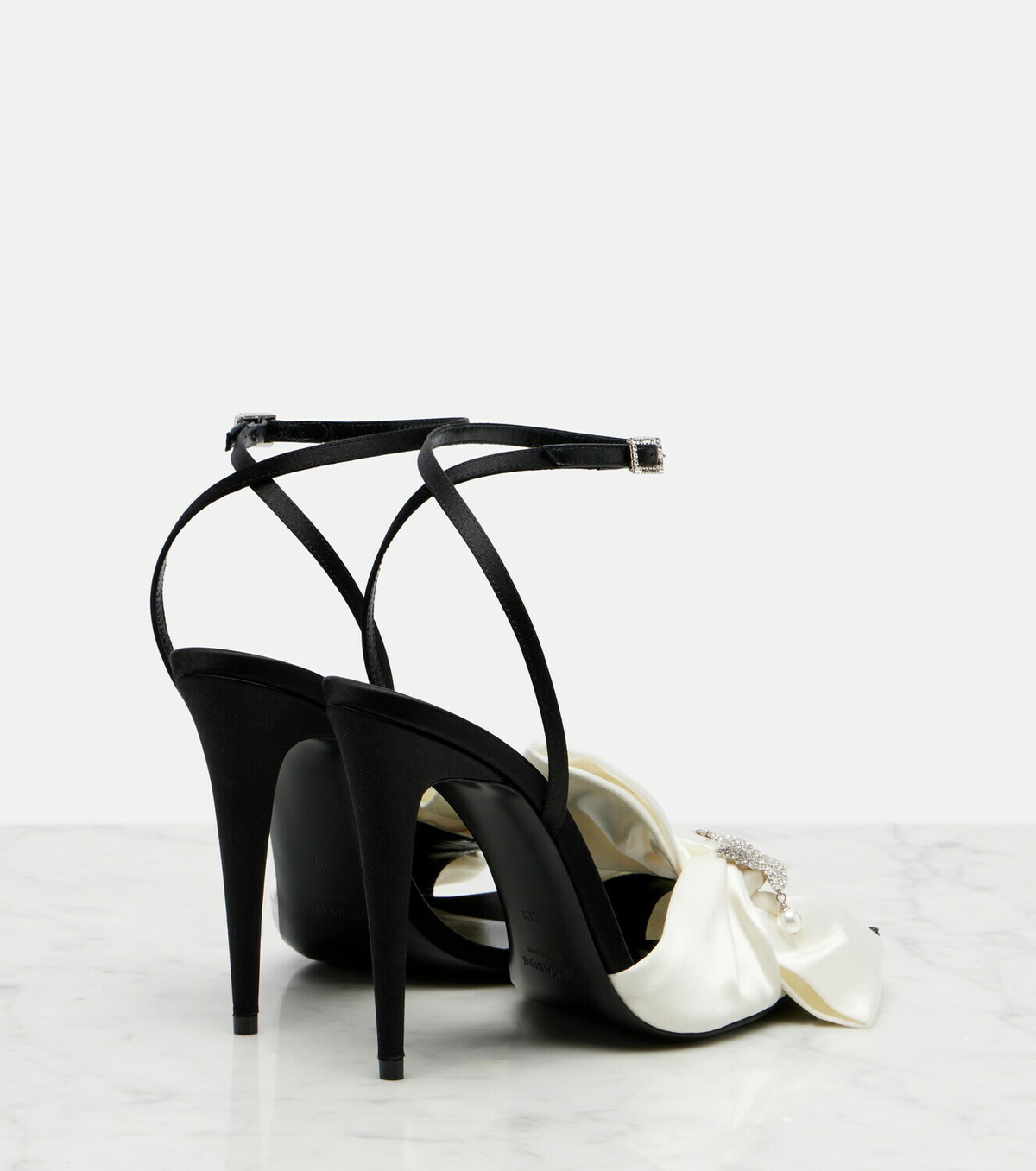 Saint Laurent Dove embellished sandals