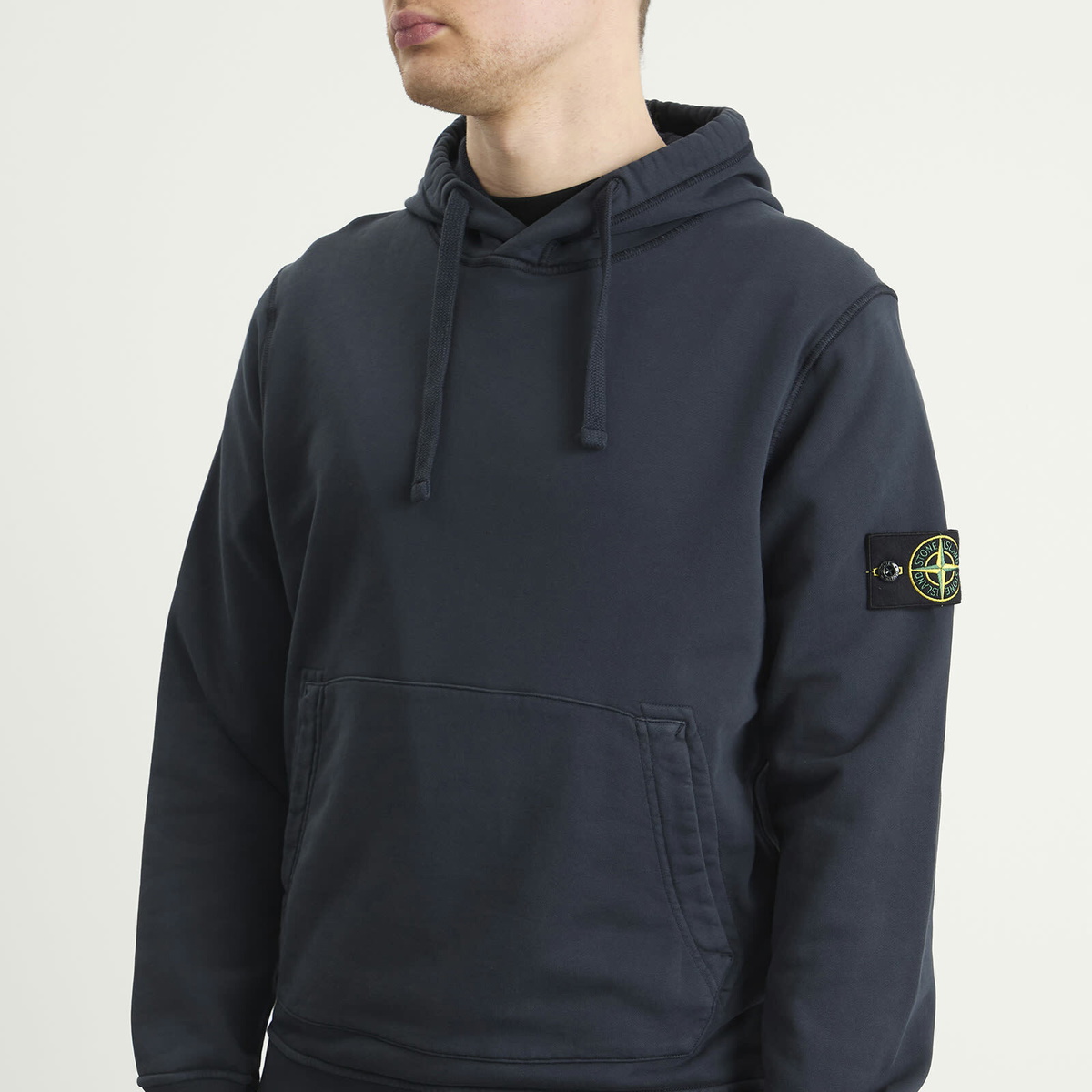 Stone Island Men's Garment Dyed Hoodie in Navy Blue
